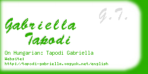 gabriella tapodi business card